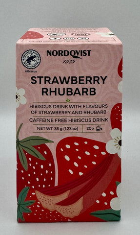 Nordqvist Strawberry-Rhubarb Herbal Tea, 20 bags per box