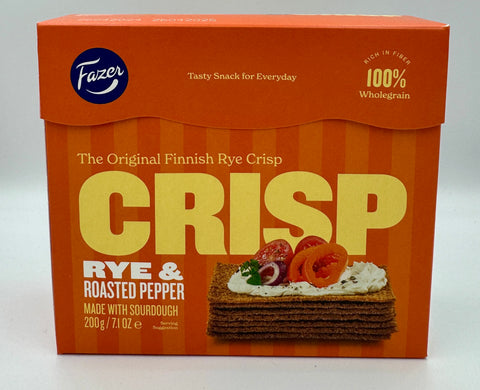 Fazer Rye Crispbread with Roasted Pepper, 200g