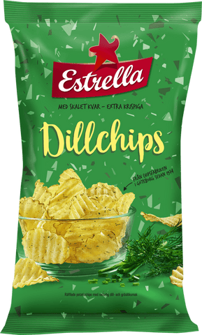 Estrella Potato Chips Dill, 175g - Case of 21