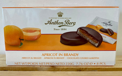 Anthon Berg Chocolate Covered Marzipan with Apricot in Brandy, 220g