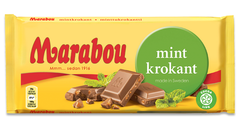 Marabou Mint Chocolate Bar 200g