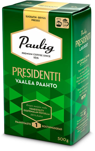 Case of Paulig Presidentti Coffee Fine Grind 500g