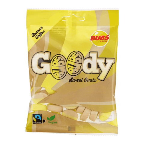 Bubs Goody Banana / Toffee sweet oval candies, 90g