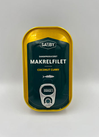 Saeby Mackerel Fillets in Coconut Curry, 125g