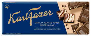 Fazer Milk Chocolate with Vanilla & Cocoa Fudge, 180g