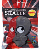 Bubs Raspberry Licorice Skulls, 90g
