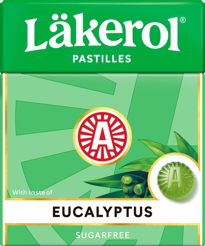 Läkerol Eucalyptus Pastilles, 25g - Case of 24