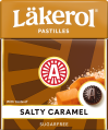 Läkerol Salty Caramel Pastilles, 25g - Case of 24