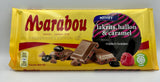 Marabou Milk Chocolate Bar with Salt Licorice, Raspberry and Caramel, 185g