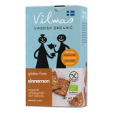 Vilmas Gluten-Free Cinnamon Organic Wholegrain Oat Biscuits, 90g - Case of 10