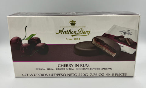 Anthon Berg Chocolate Covered Marzipan with Cherry in Rum, 220g