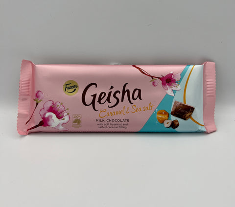 Fazer Geisha Caramel & Sea Salt Chocolate Bar, 100g