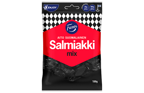 Fazer Salmiakki Mix, 180g - Case of 21