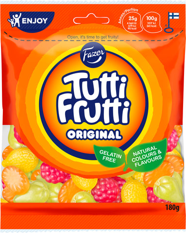Fazer Tutti Frutti Original, 180g - Case of 21