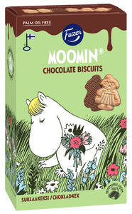 Fazer Moomin Chocolate Biscuits, 175g - Case of 10