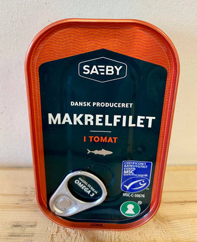 Saeby Mackerel Fillets in Tomato Sauce, 125g - Case of 12