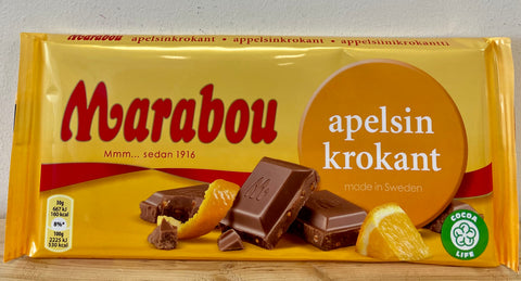 Marabou Orange Chocolate Bar, 200g