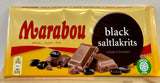 Marabou Black Salt Licorice Chocolate Bar, 100g