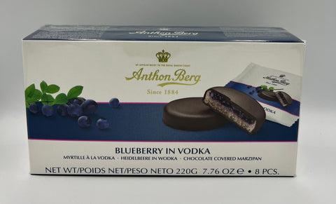 Anthon Berg Chocolate Covered Marzipan Blueberry in Vodka, 220g