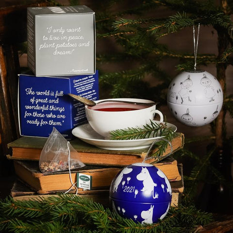 Nordqvist Moomin Christmas Silver Bubble Ornament Tea, 8 tea bags - Clearance