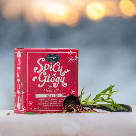 Nordqvist Hot & Cold Spicy Glogy Caffeine-Free Herbal Tea, 15 bags per box