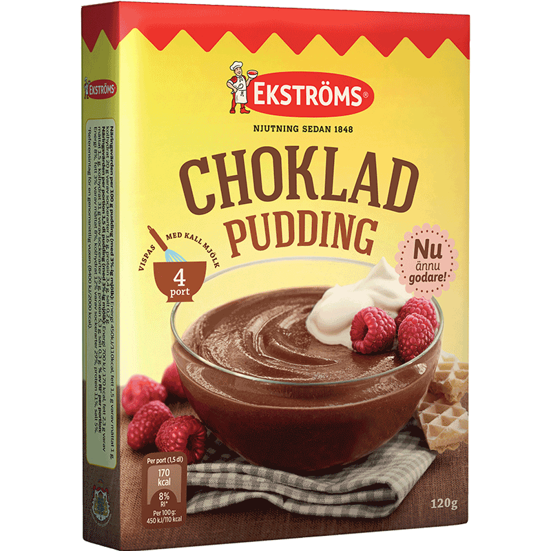 Ekströms Chocolate Pudding Mix, 120g Viking Foods & Imports Inc.
