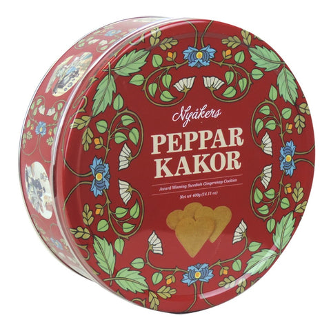 Nyåkers Ginger Snaps Gift Tin, 400g - Case of 12