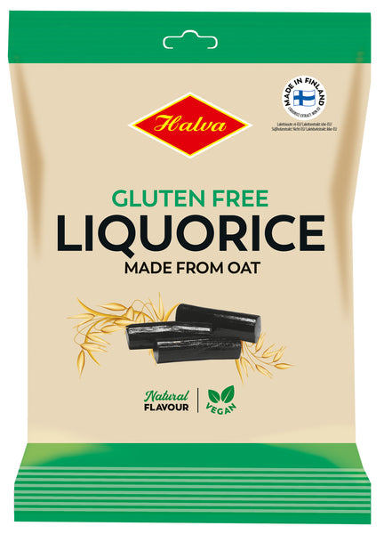 Halva Gluten Free Oat Black Licorice, 150g – Viking Foods
