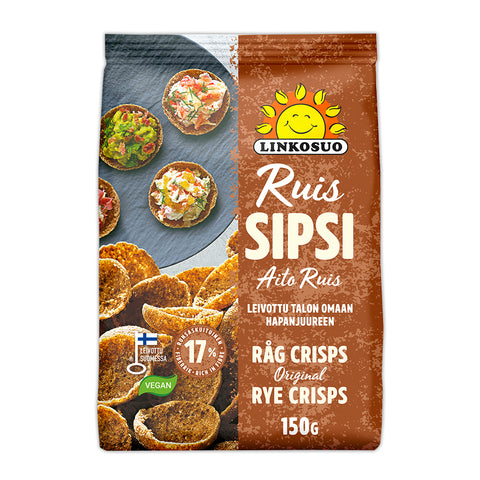 Linkosuo Rye Chips, 150g - Case of 10