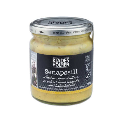 Kladesholmen Herring Tidbits in Mustard, 250g - Case of 10