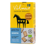 Vilmas Gluten-Free Sesame Sourdough+Sea Salt Organic Crackers, 90g - Case of 10