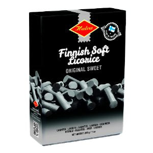 Halva Finnish Soft Licorice Original Sweet, 200g - Case of 16